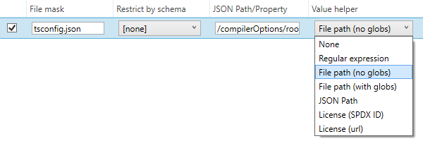 Ayudantes de valores JSON