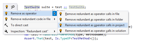 Applying ReSharper quick-fixes in wider scope (file, project, or solution)