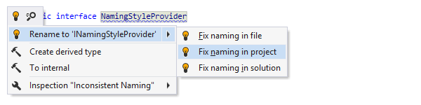 Configuration d'un style de dénomination étendue