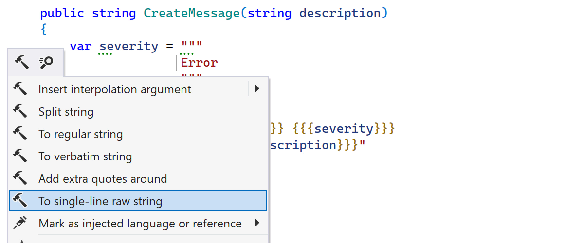 Improved support for raw strings