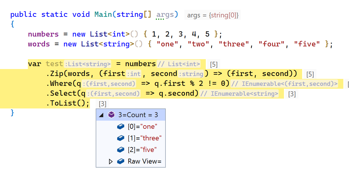 Optimisation pour LINQ