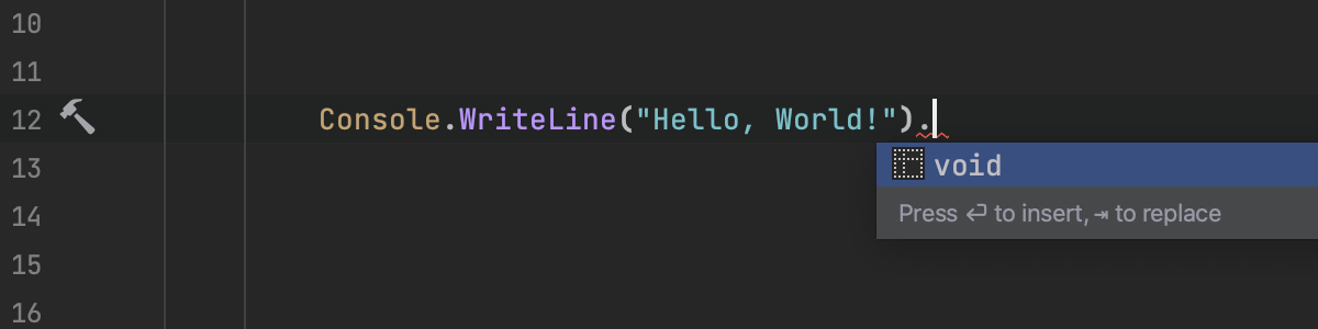 void 式に対応したコード補完ヒント