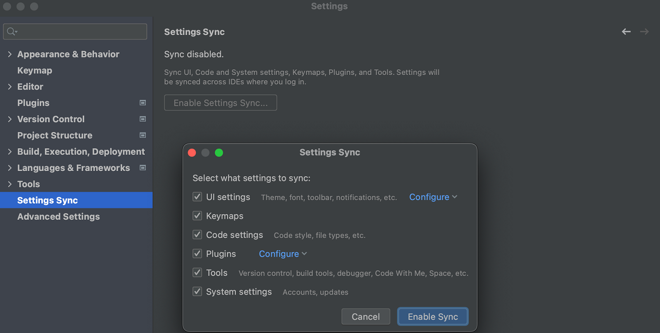 Nueva solución Settings Sync