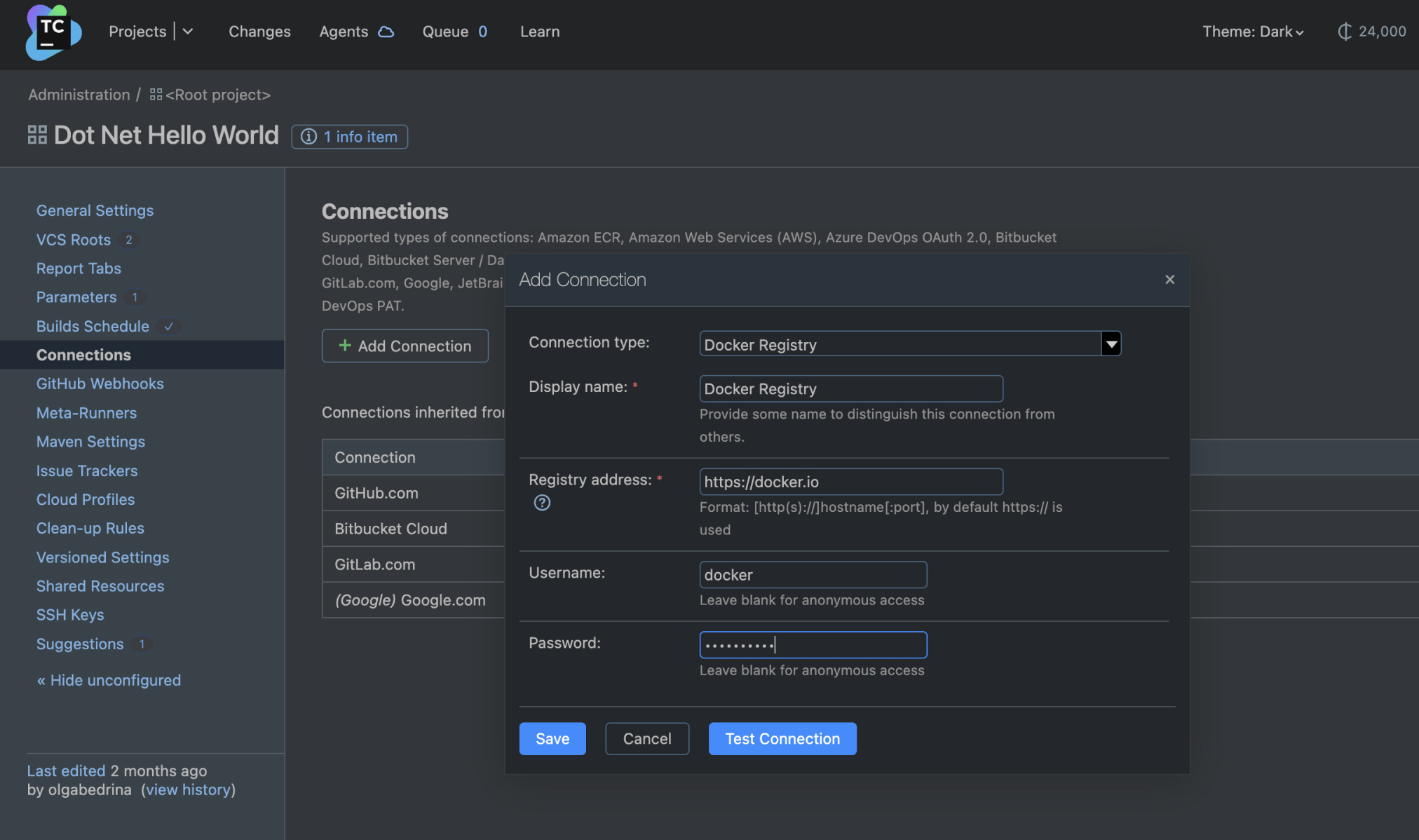 Imagen de integración con Docker