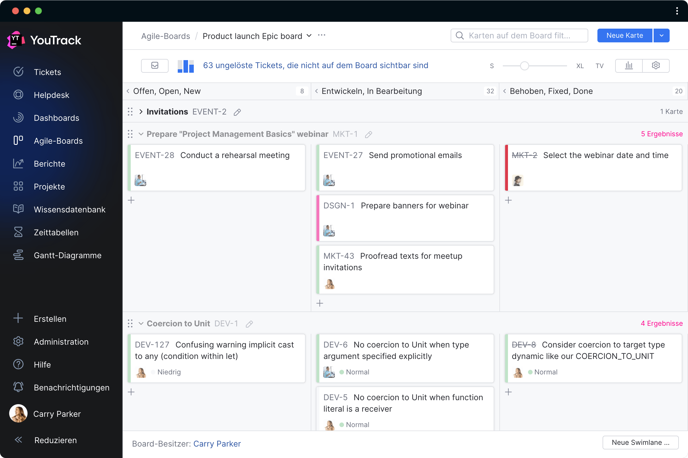 Erweiterte Scrum-Boards