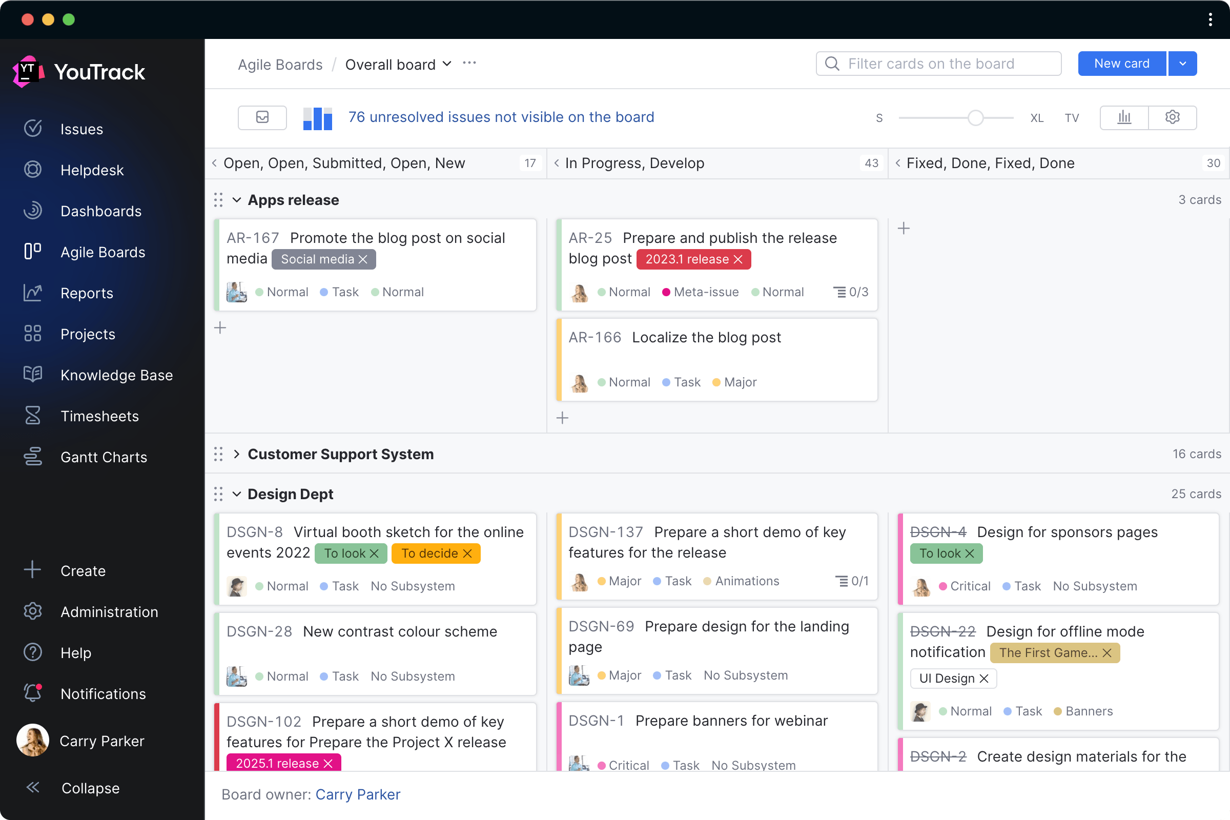 Multi-project boards