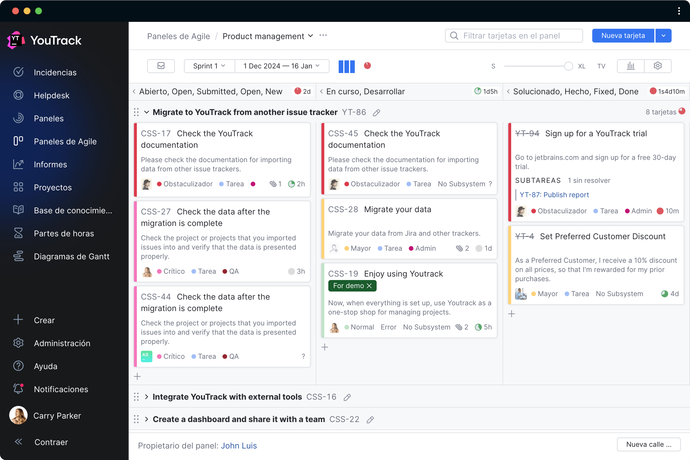 Planificación de sprints