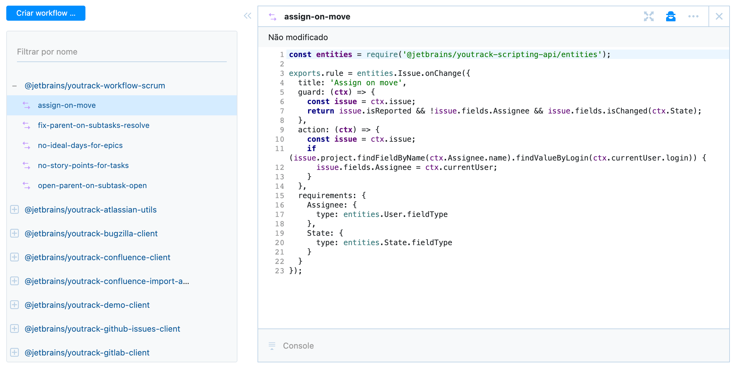 Automação de workflows