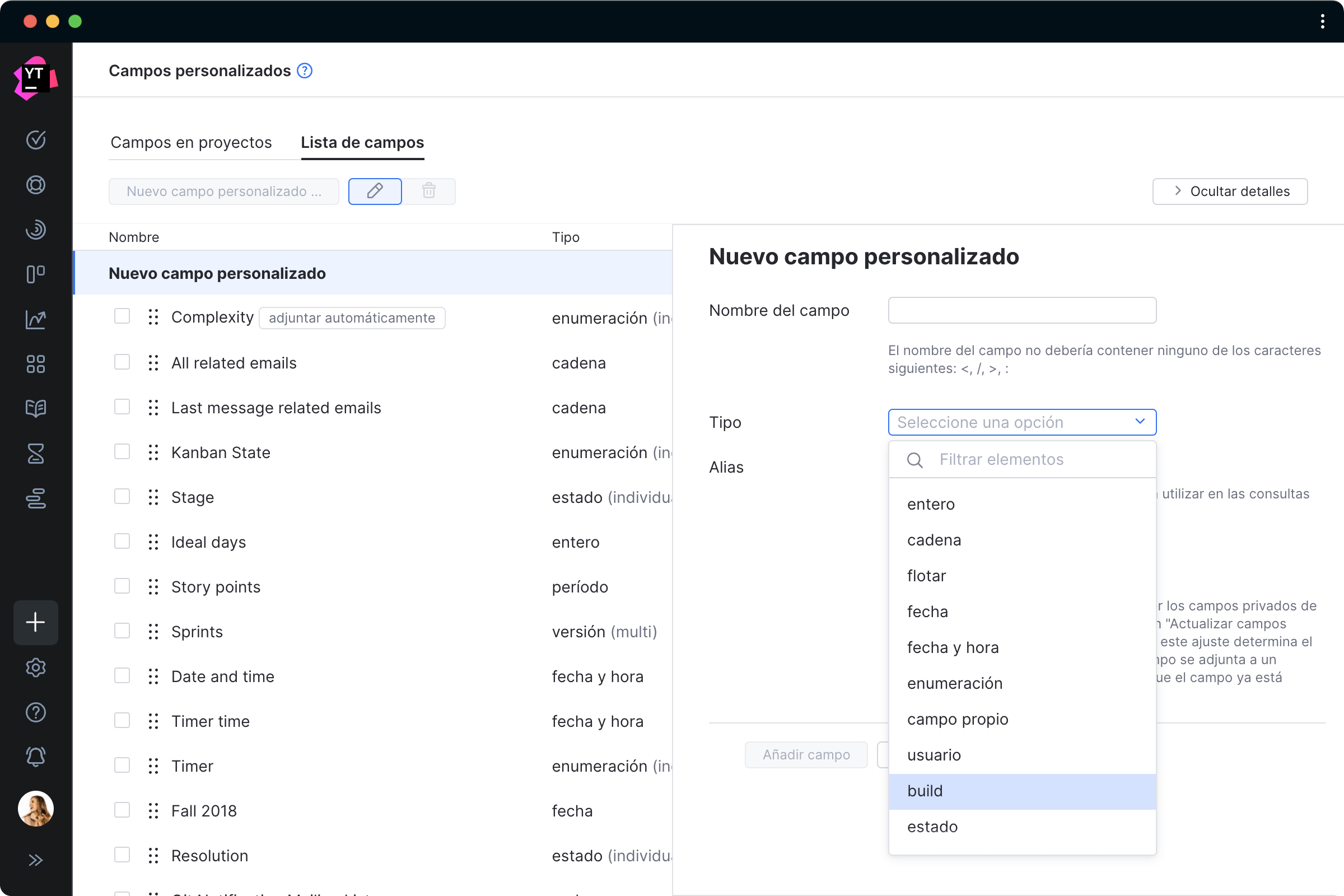 Custom fields