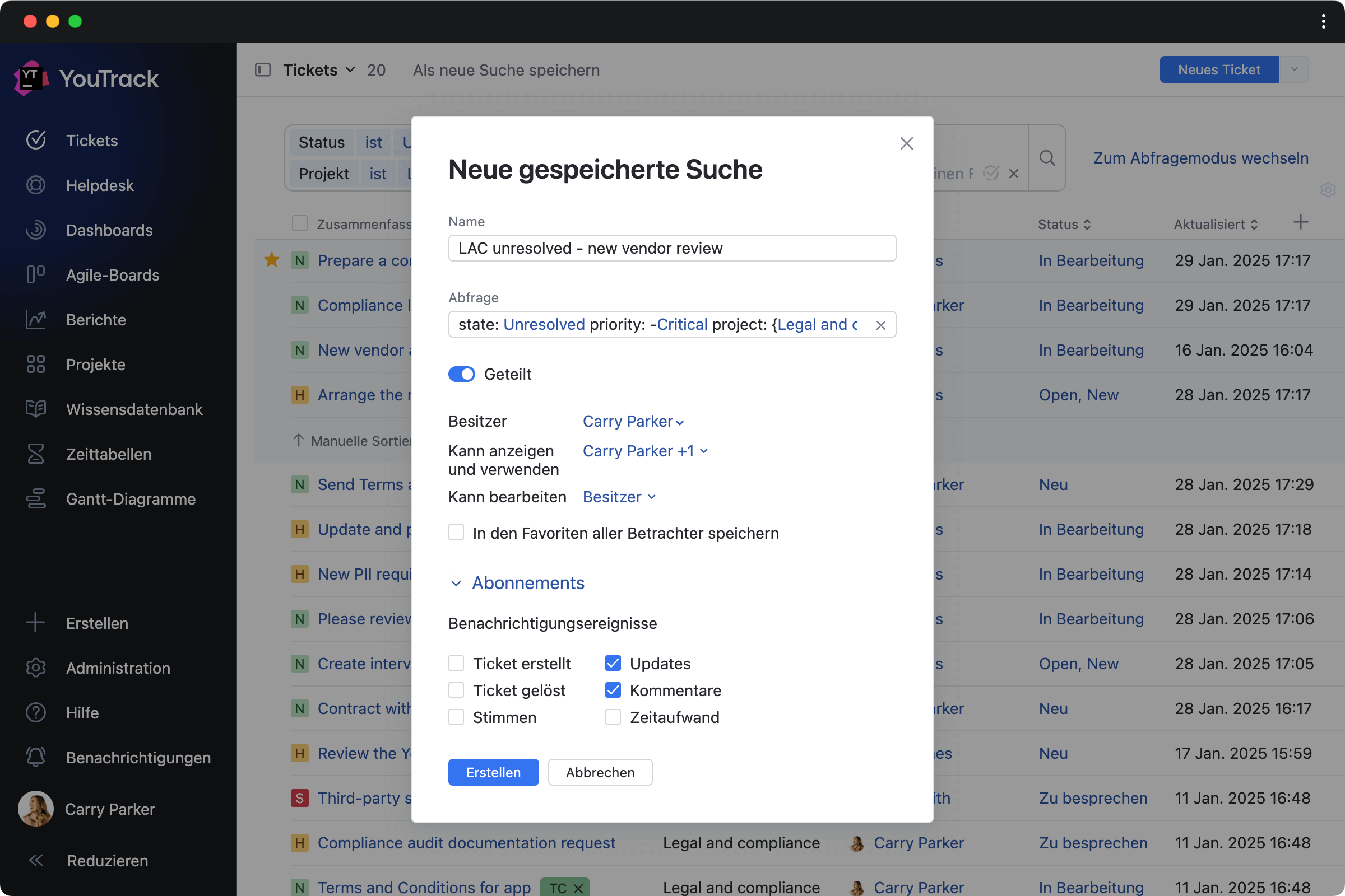 Durchsuchen und Verwalten von Aufgaben