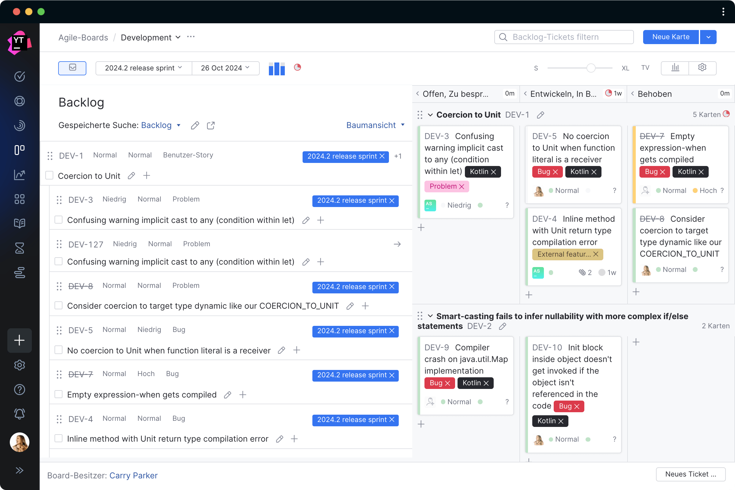 Planung und Verwaltung der Aufgabenausführung mit Agile-Boards