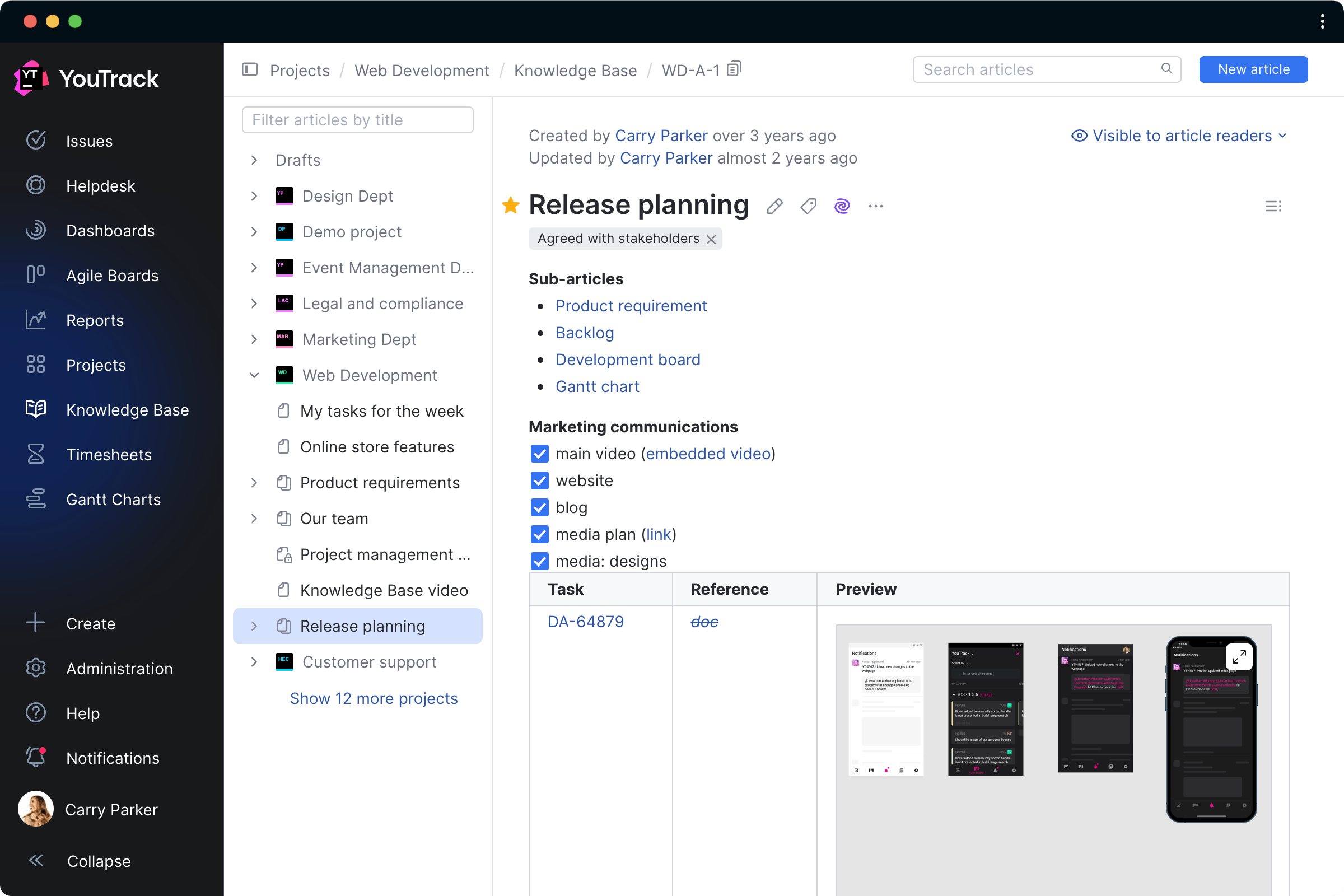 Knowledge Base for requirements and roadmapping